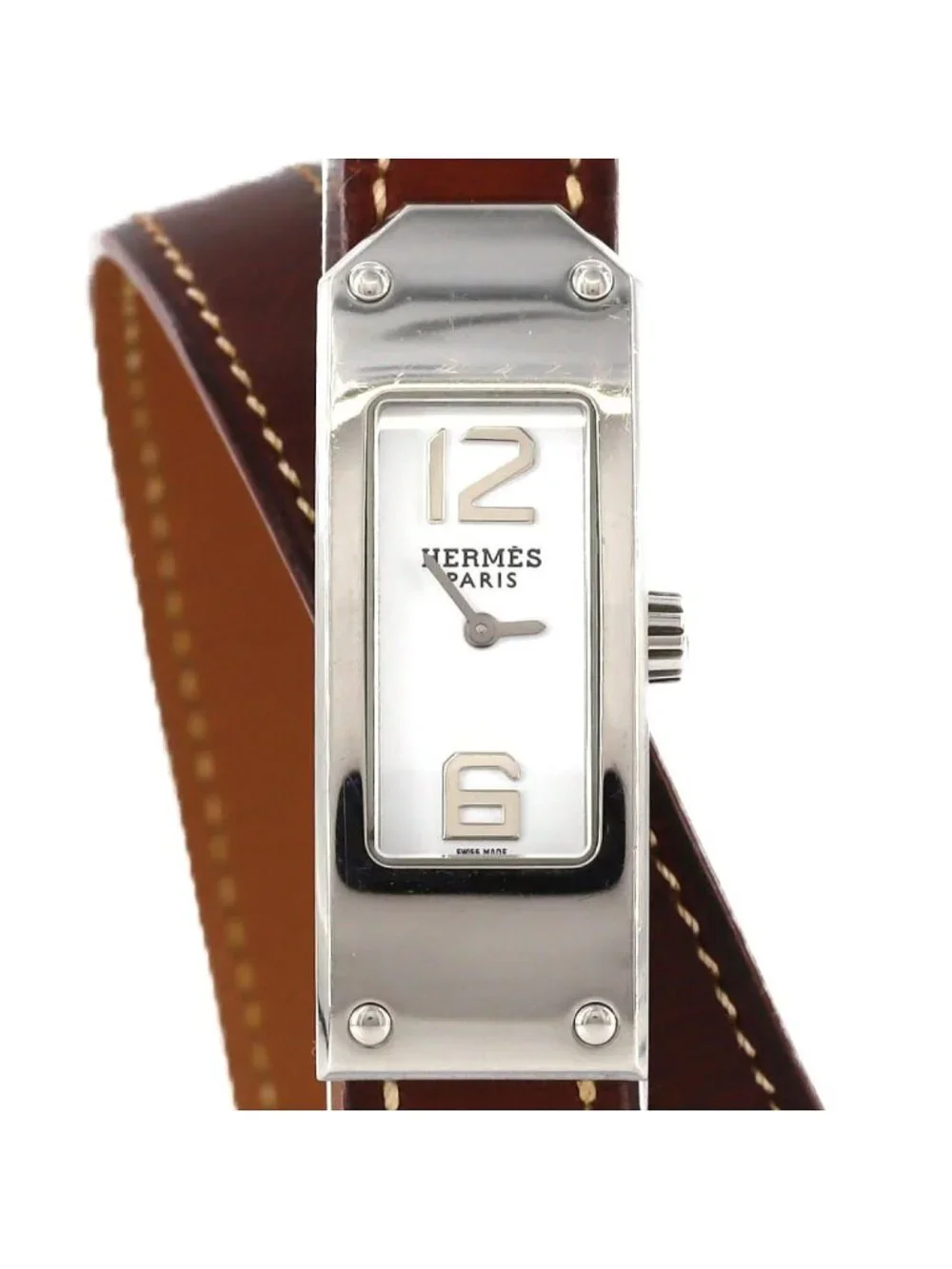 Hermes Kelly 2 Double Tour SS Quartz